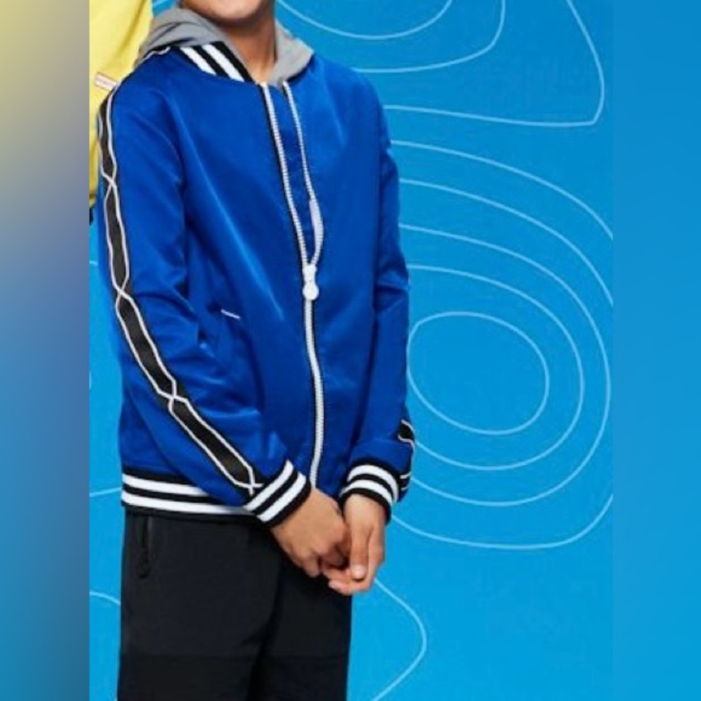 Hunter for Target Boys' Chain Trim Track Varsity Jacket Blue XS(5T)